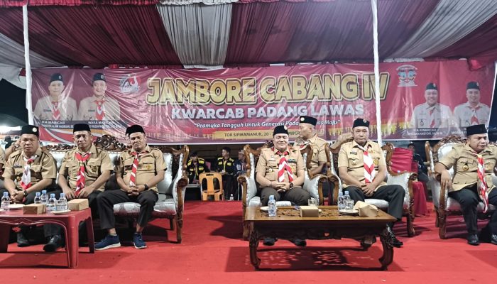 Polres Palas Hadiri Penutupan Perkemahan Jambore Cabang IV Kwarcab Palas di Buper Tor Sipiramanuk