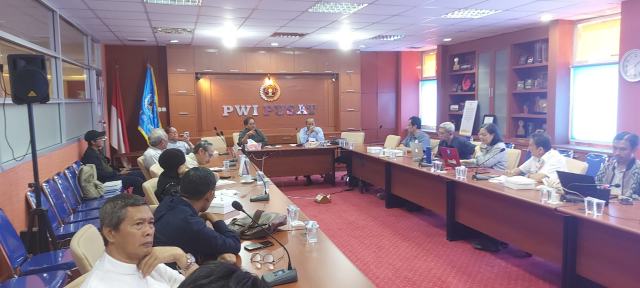 Rapat persiapan HPN 2024 di Kantor PWI Pusat, Gedung Dewan Pers, Jalan Kebon Sirih No 34, Jakarta, Rabu (25/10/2023).