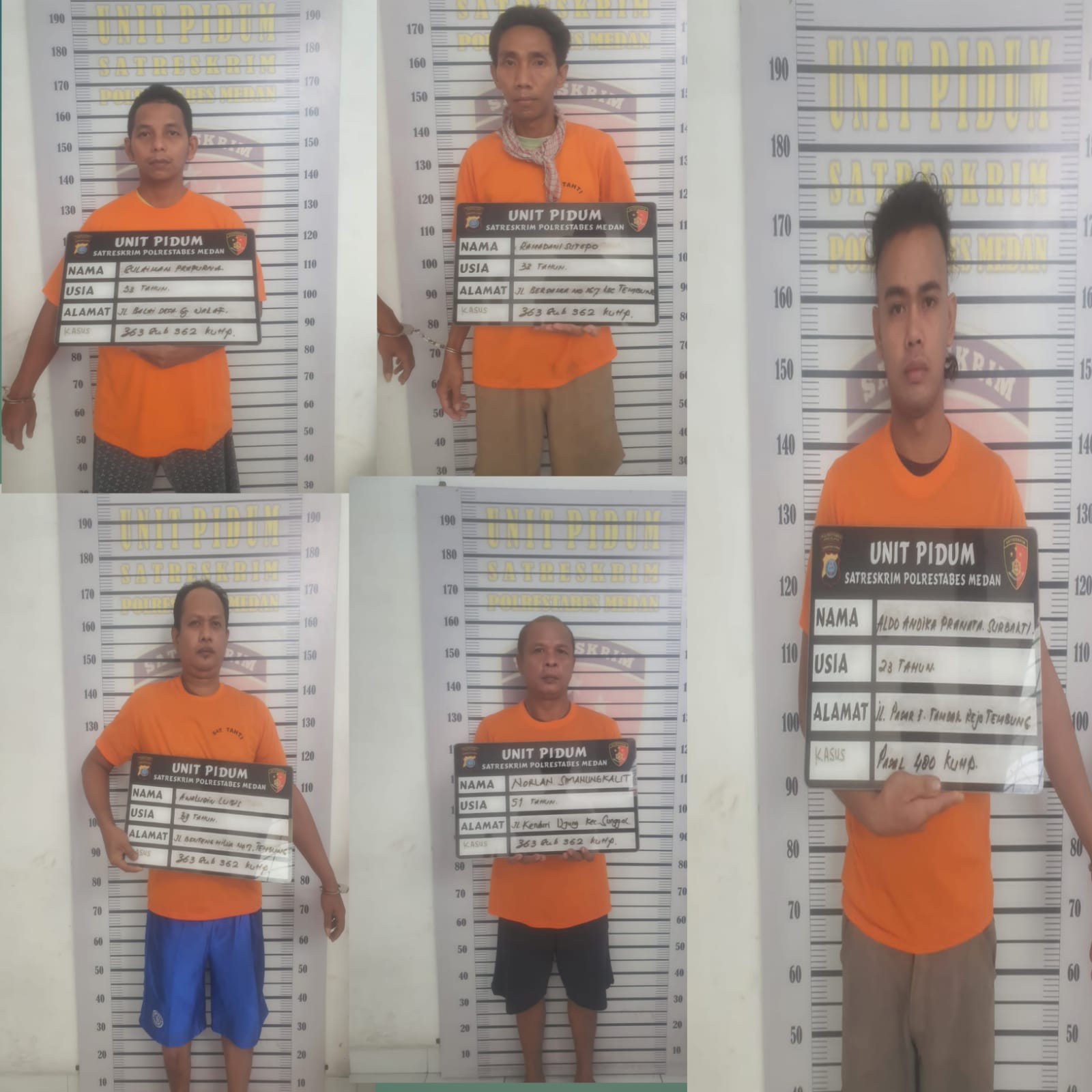 Polrestabes Medan Amankan Komplotan Maling di Gudang dan Penadah