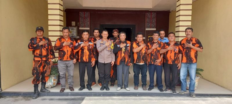 Pemuda Pancasila Kolaborasi Polres Samosir Dukung Pemilu Damai 2024