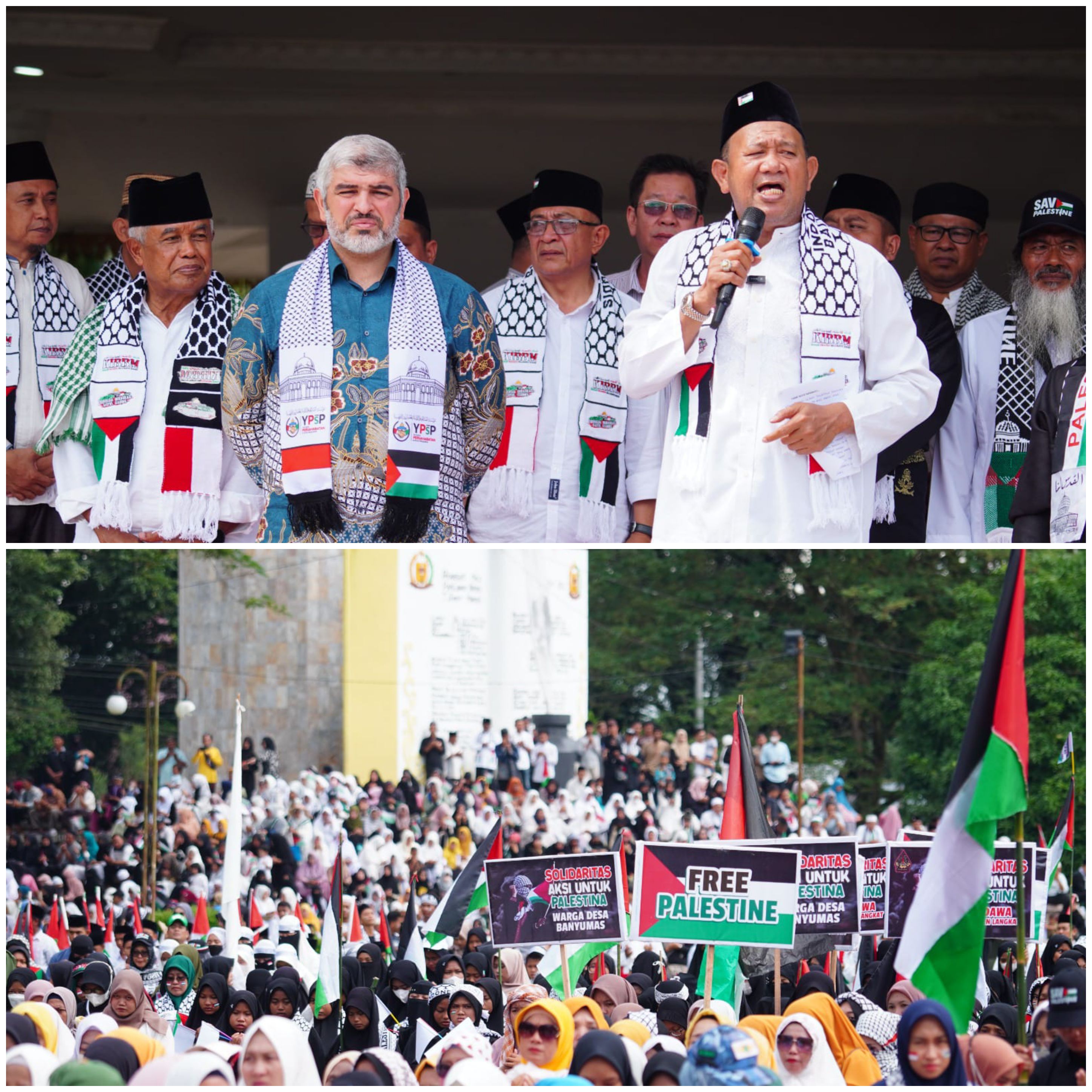 20 Ribuan Masyarakat Langkat Lintas Agama Peduli Palestina, Syah Afandin: Free Palestina