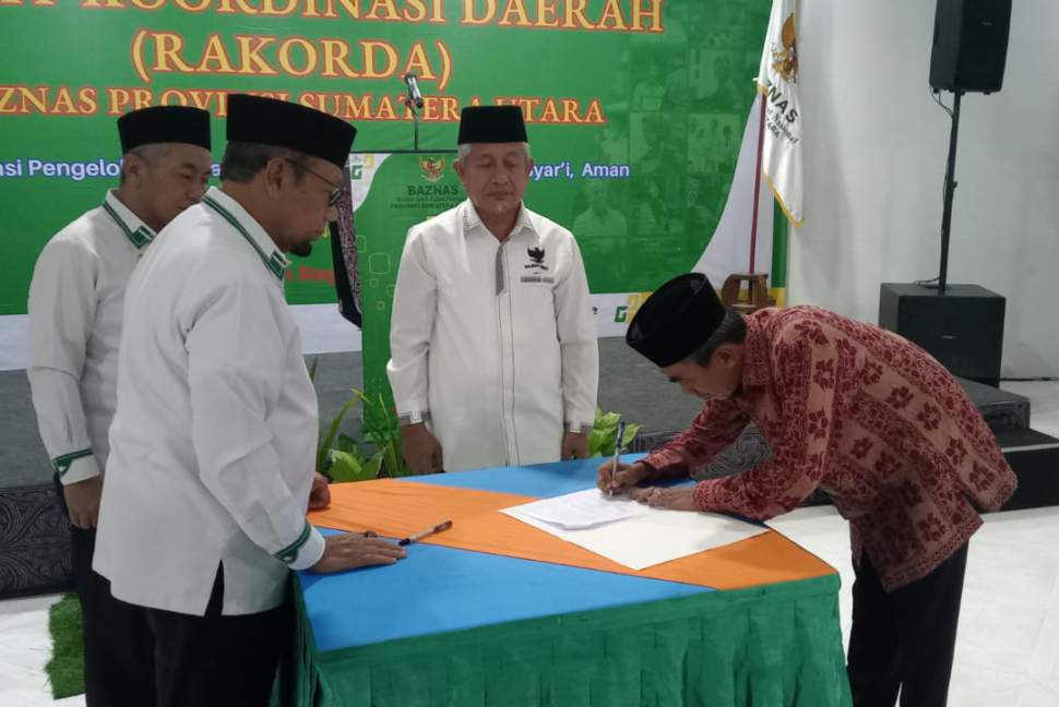 Baznas Sumut dan Kanwil Kemenag Teken MoU Penguatan Pengelolaan ZIS