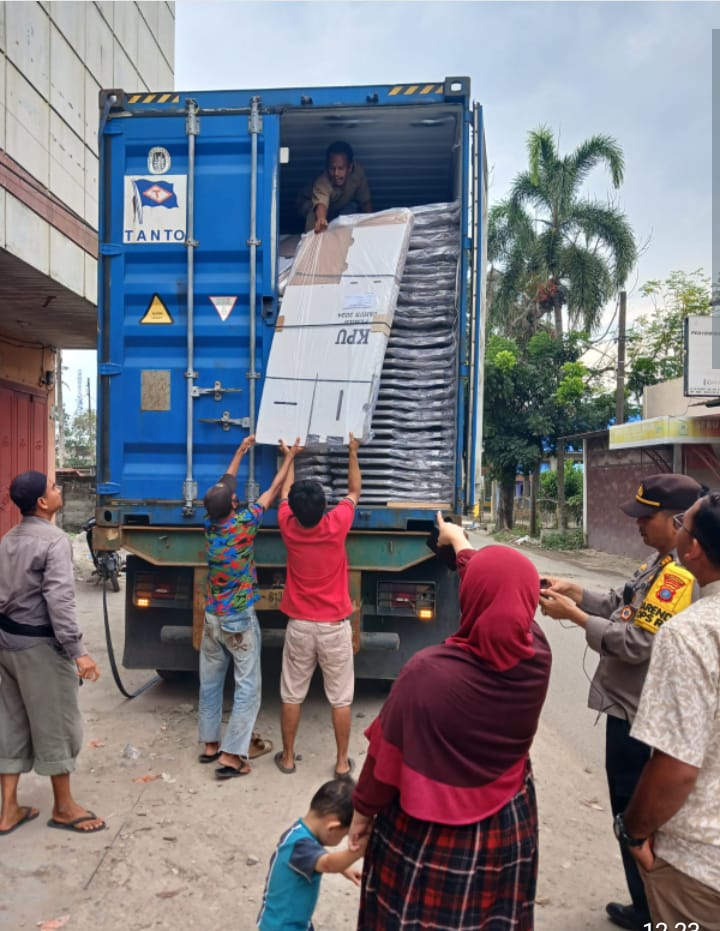 Polres Langkat Mengamankan Logistik Pemilu Tahun 2024
