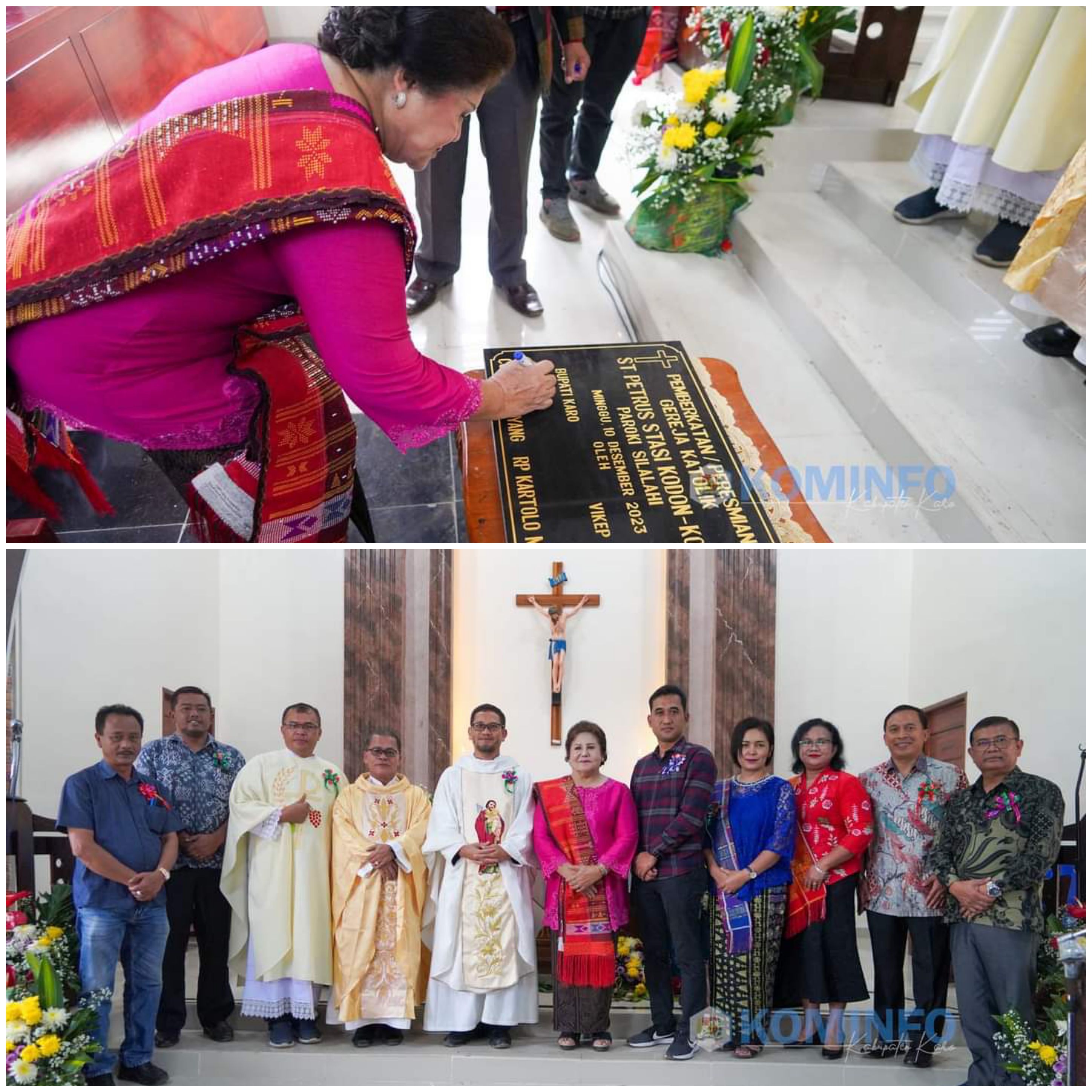 Bupati Karo Hadiri Peresmian Gereja Katolik Santo Petrus Stasi Kodon-Kodon Paroki SMBK Silalahi
