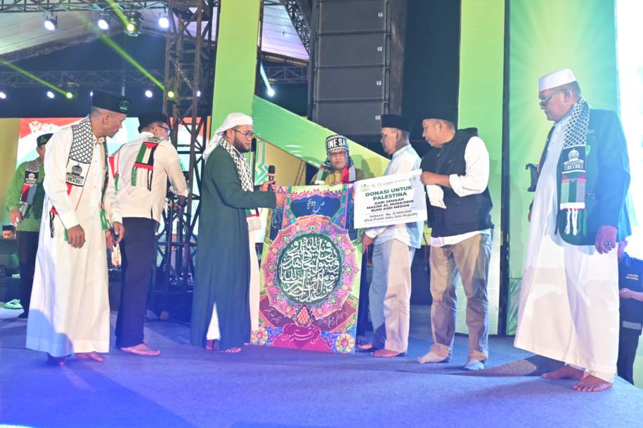 Malam Munajat, Al Washliyah Sumut Himpun ‘Hadiah’ Sebesar Rp155,5 Juta  untuk Palestina