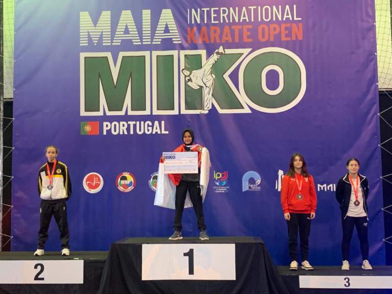 Karateka Shindoka Sumut Naswa Aulia Ramadhani Raih Emas di Turnamen Internasional Portugal