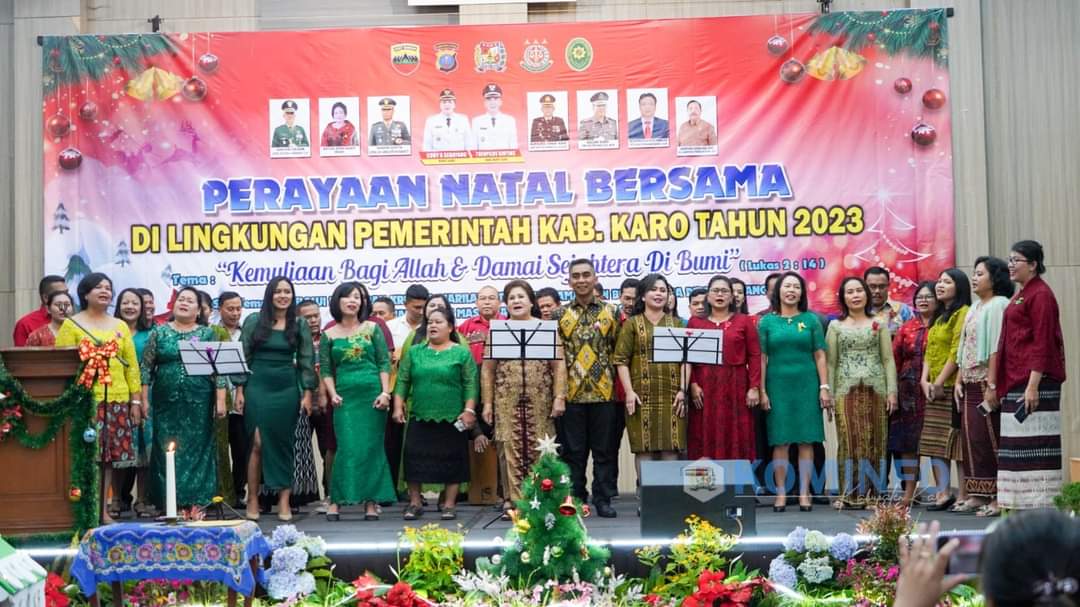 Perayaan Natal Bersama di Lingkungan Pemkab Karo