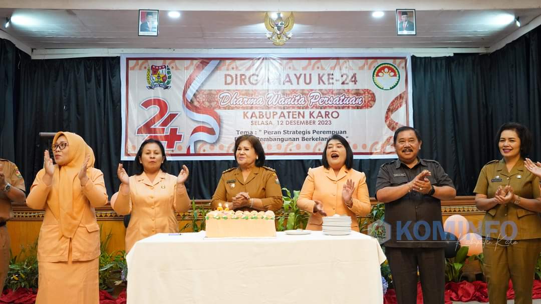 Bupati Karo Hadiri Perayaan HUT Ke-24 Tahun 2023 Dharma Wanita Persatuan Kabupaten Karo