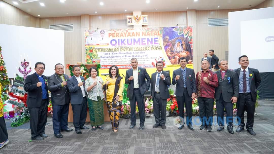 Wabup Karo Hadiri Perayaan Natal Oikoumene Kabupaten Karo Tahun 2023