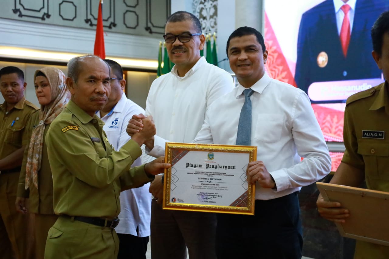 Perumda Tirtanadi Terima Penghargaan Hasil Inspektorat Pemprovsu