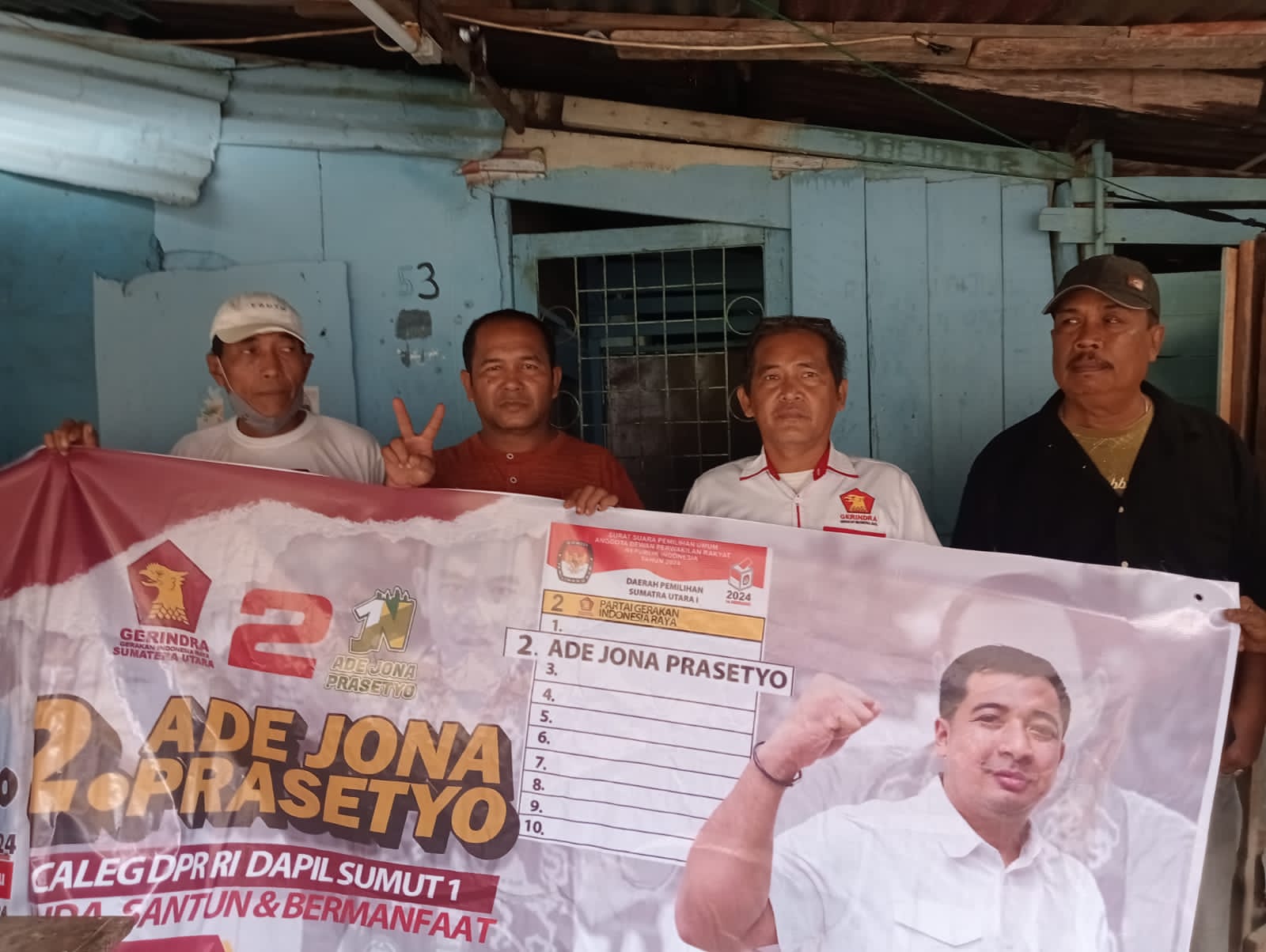 Caleg DPRD Deli Serdang Dapil VI Partai Gerindra, Lakukan Foging di Perumnas Mandala
