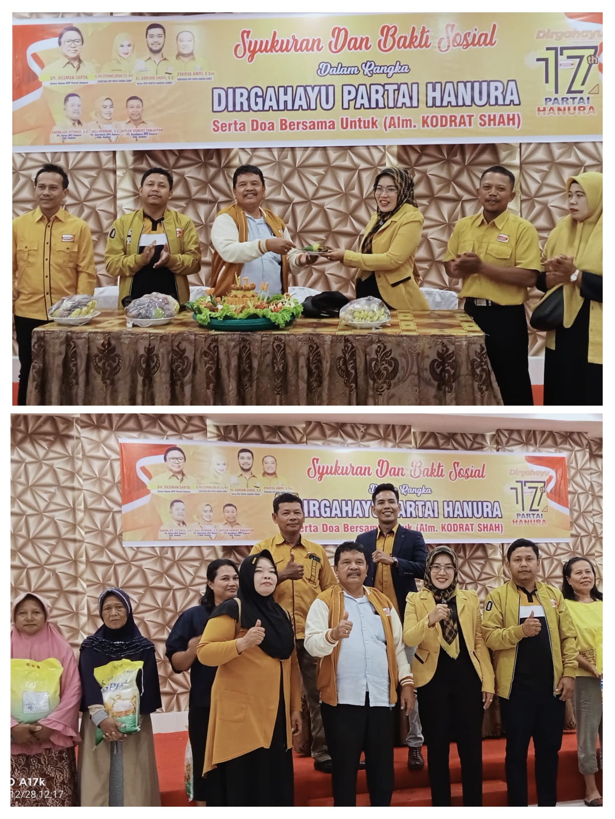 Peringati HUT Ke-17, DPC Partai Hanura Asahan Gelar Syukuran dan Bhakti Sosial