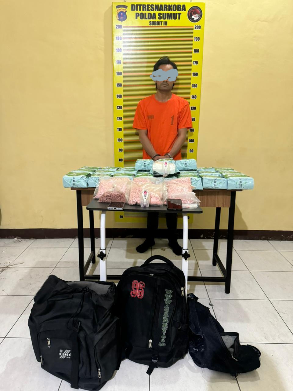 Polda Sumut Ringkus “Gembong” Narkoba, Sita 27 Kg Sabu dan 14.431 Ekstasi