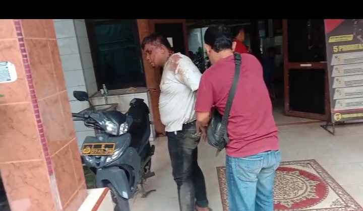 Maling Motor di Jermal 15 Babak Belur Dipukuli Massa
