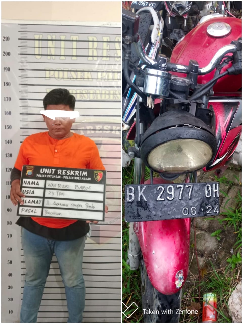 Polsek Patumbak Ringkus Maling Motor di Amplas