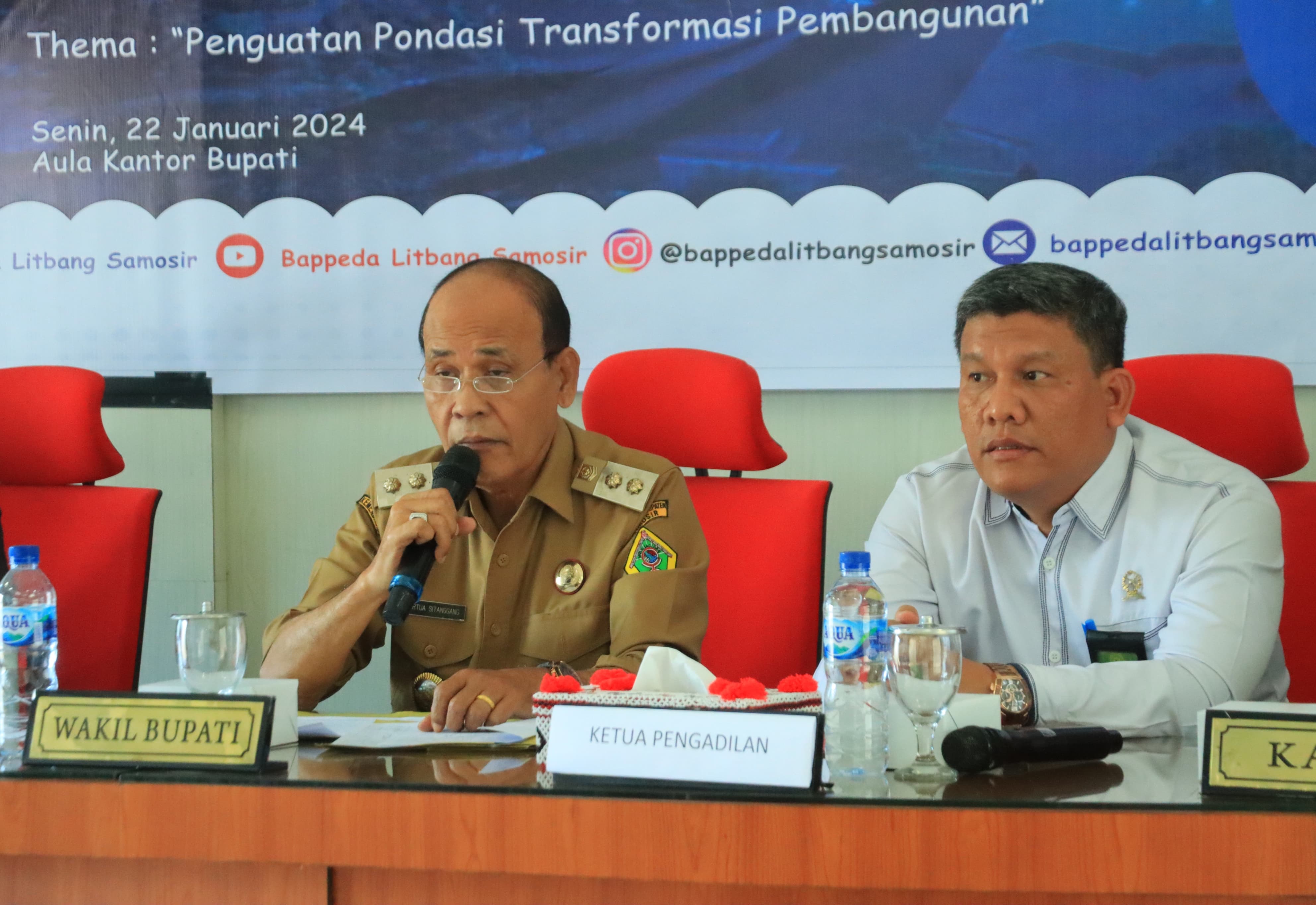 Wakil Bupati Samosir Buka Forum Konsultasi Publik Ranwal RKPD Tahun 2025