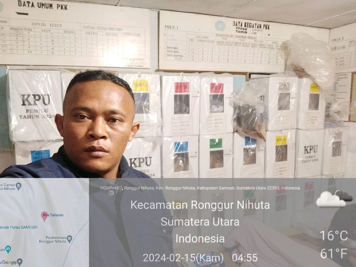 Polres Samosir Lakukan Pengamanan Logistik Pemilu 2024