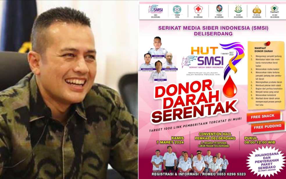 Gelar Donor Darah & Baksos HUT SMSI Ke-7, Ijeck: SMSI Wadah Untuk Semua Kalangan
