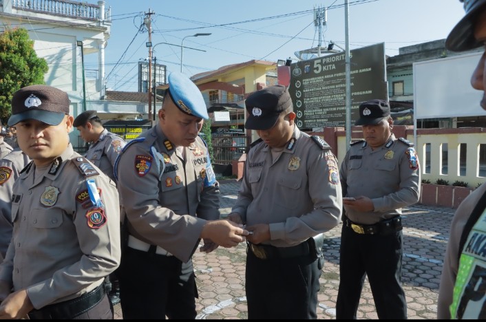 Polres Samosir Sambut Bid Propram Polda Sumut Lakukan Gaktibplin