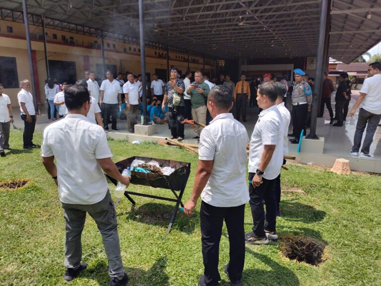 Polresta Deli Serdang Musnahkan Barang Bukti Narkoba