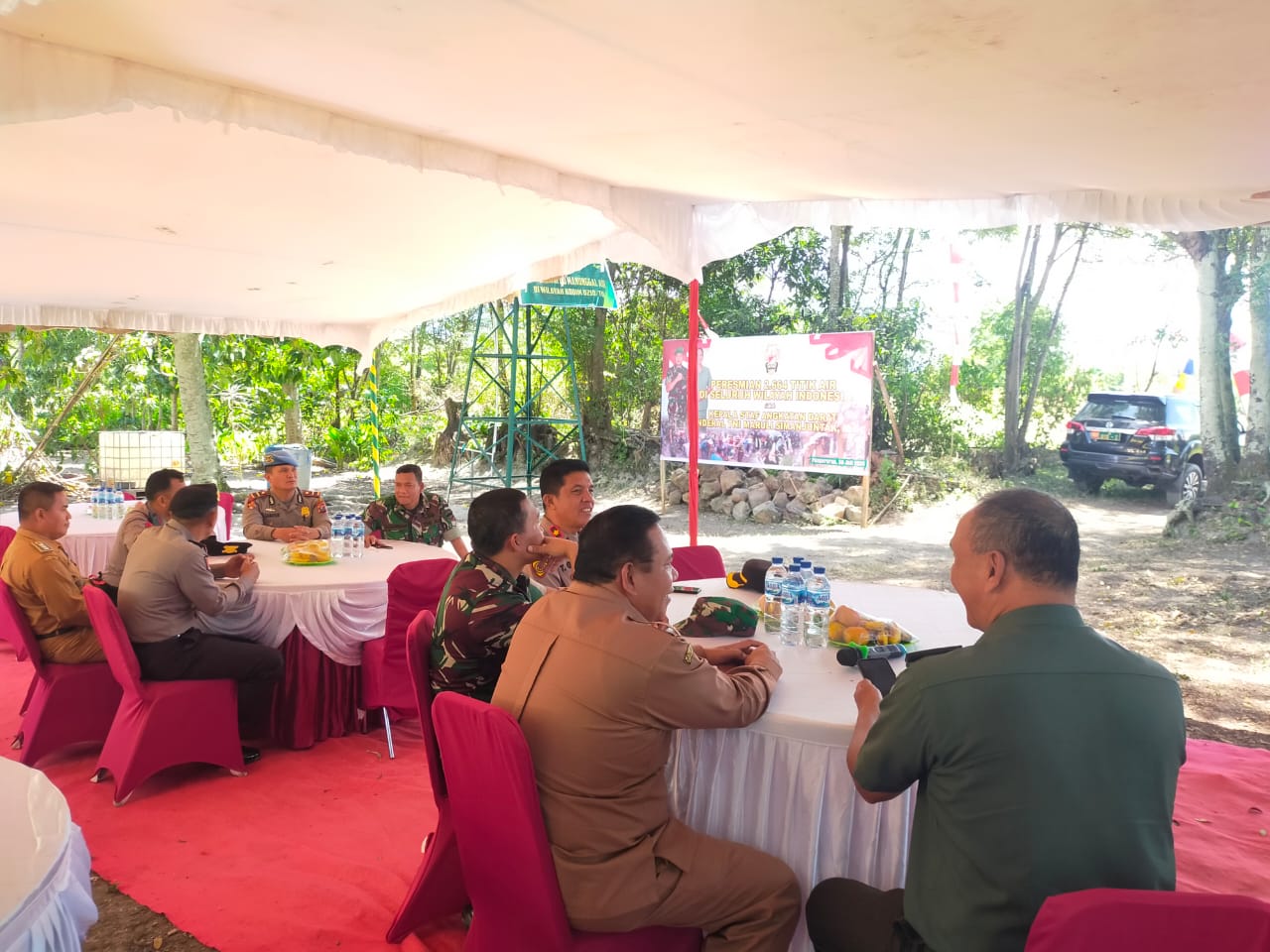 Melalui Vidcon, Dandim 0210/Taput Bersama  Forkopimda Ikuti Lounching Program Unggulan Kasad Kerjasama Dengan PT Pertamina
