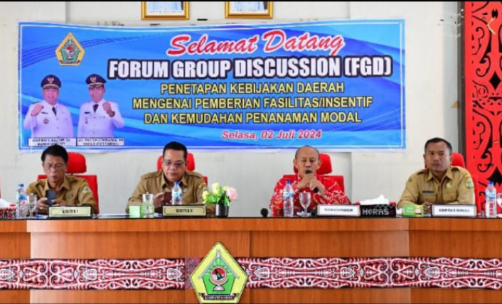 Bupati Samosir Buka FGD Penetapan Kebijakan Daerah Pemberian Fasilitas/Insentif