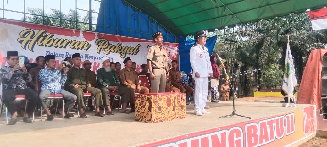 Ini Amanat Kades Ujung Batu II Kecamatan Huragi Dalam Acara Memperingati HUT RI Yang Ke 79