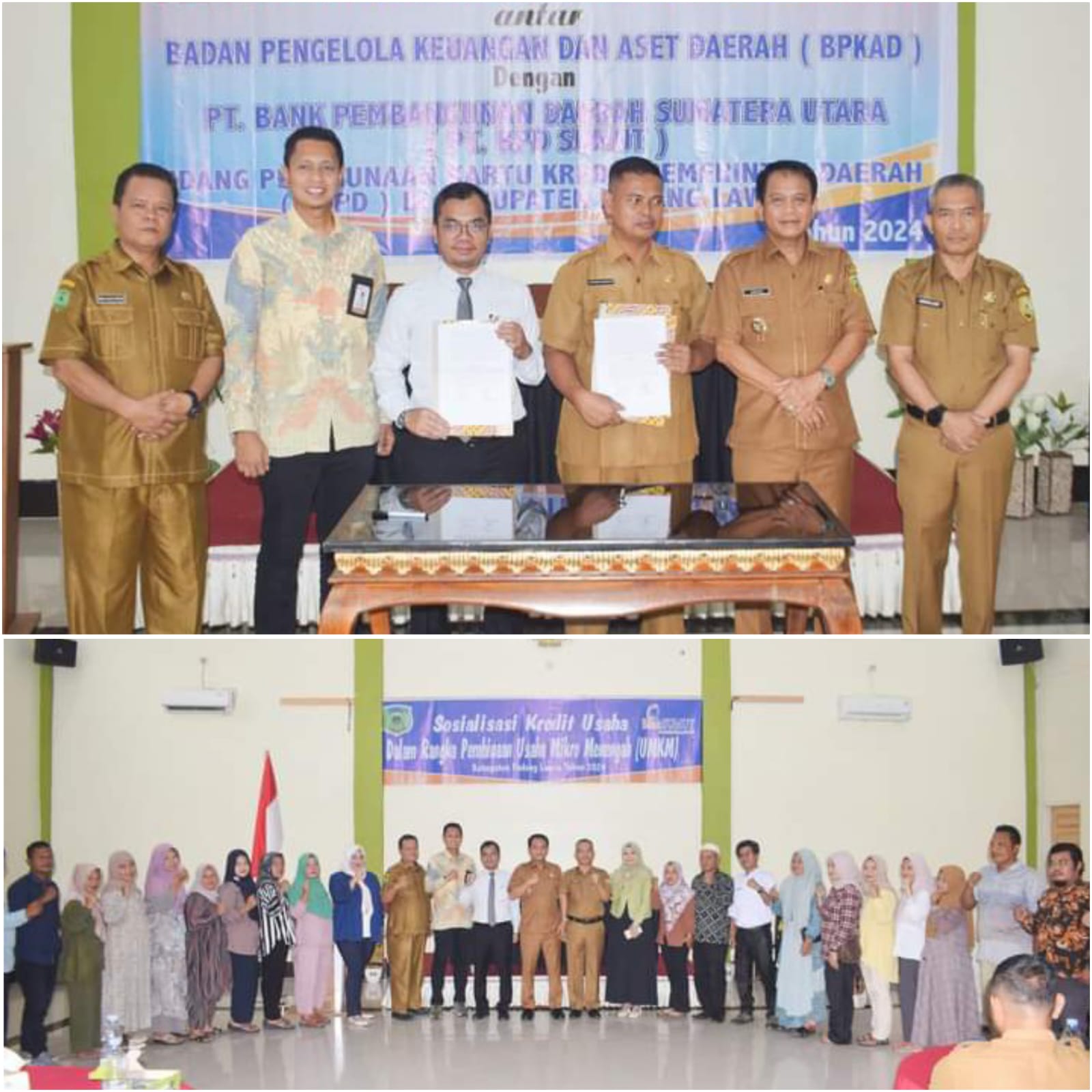 Pemkab Palas Tandatangani Kerja dengan PT. Bank Sumut, Sekaligus Sosialisasi Bantuan Modal Usaha UMKM