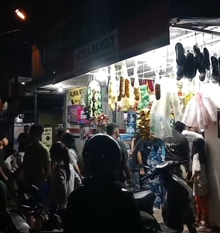 Diduga Geng Motor Menyerang Warung Kelontong, Satu Orang Alami Luka