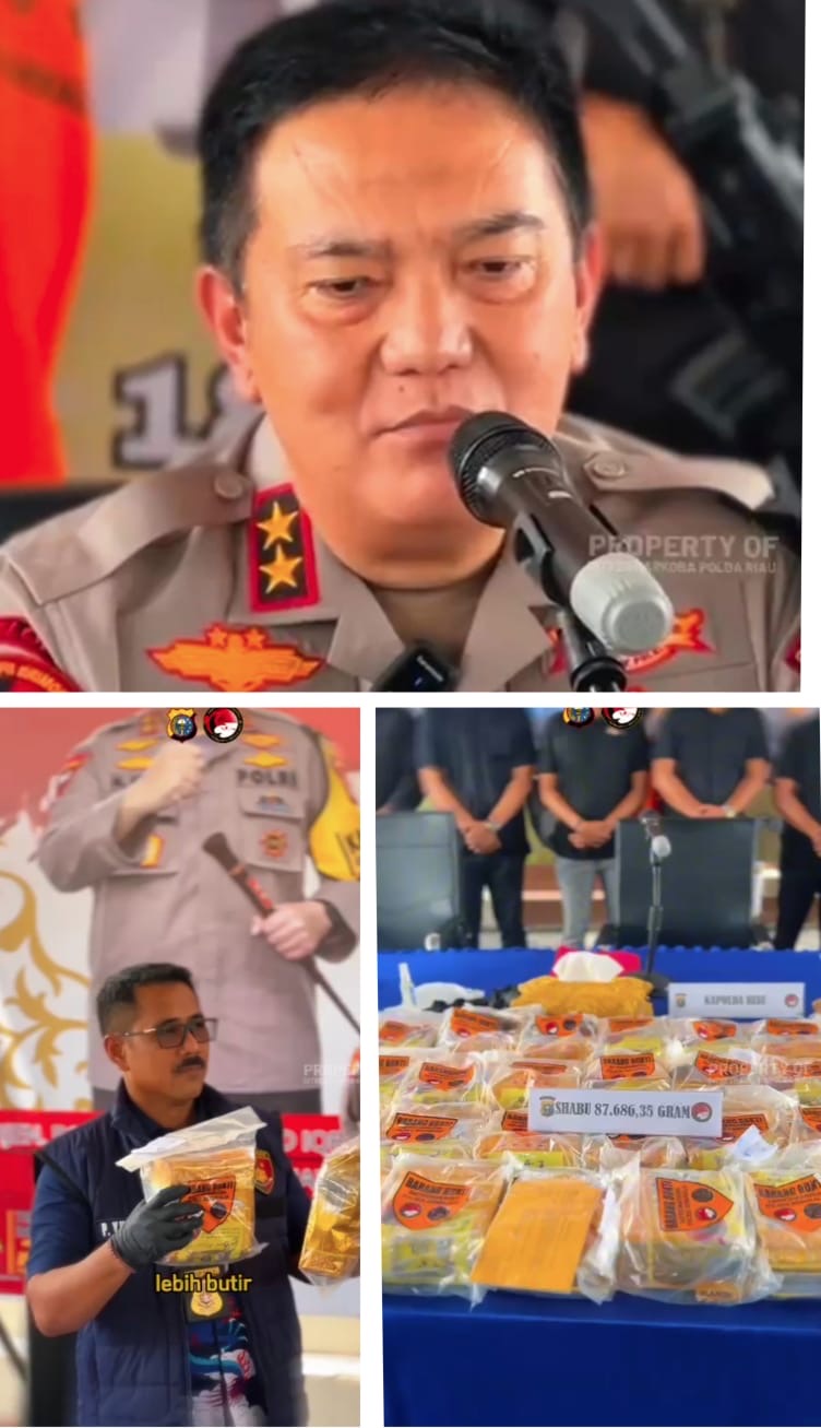 Polda Riau Sita Narkoba Bernilai Ratusan Milyar Rupiah