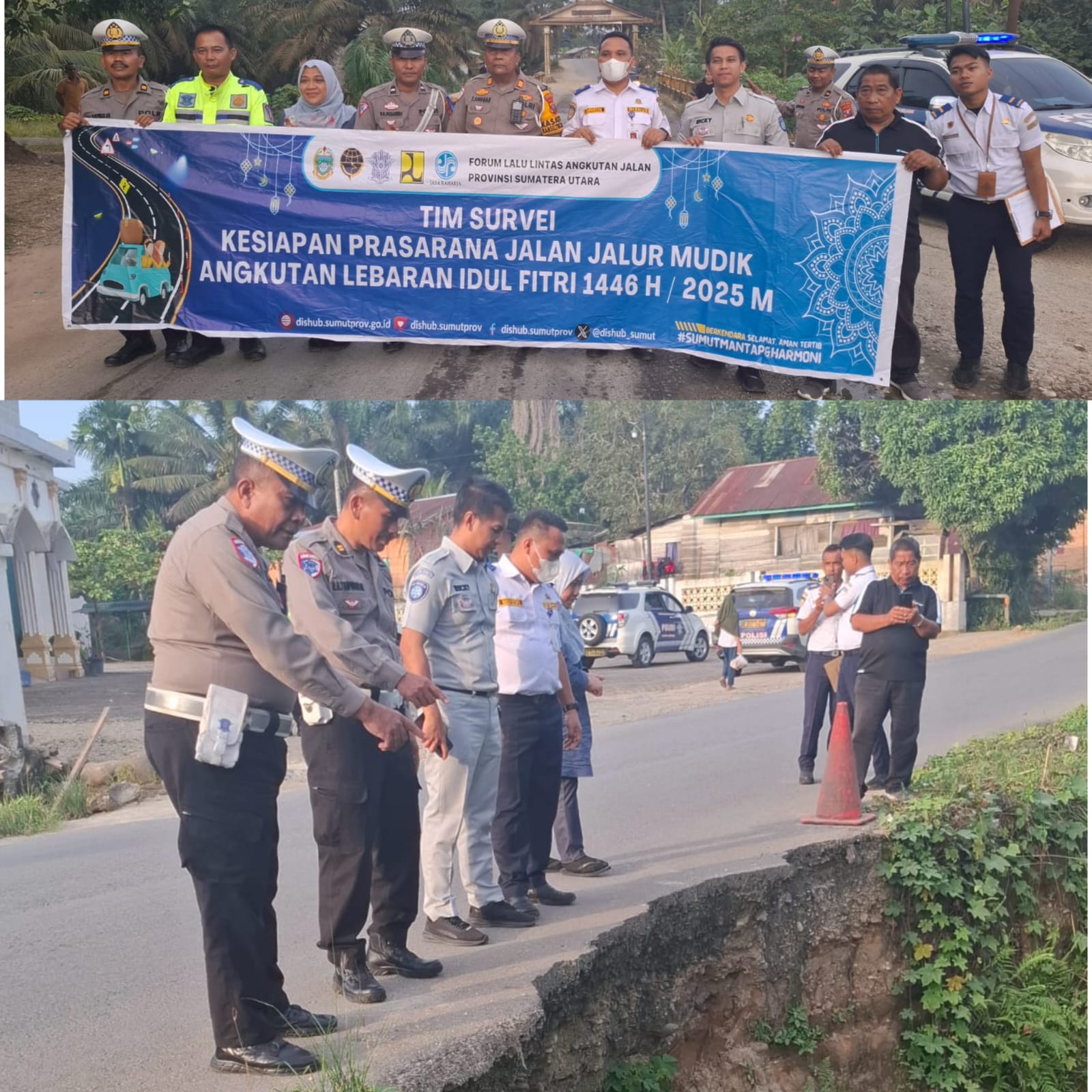 Pengecekan Jalinsum Jalur Mudik, Satantas Polres Palas Dampingi Ditlantas Polda Sumut Survey Jalinsum