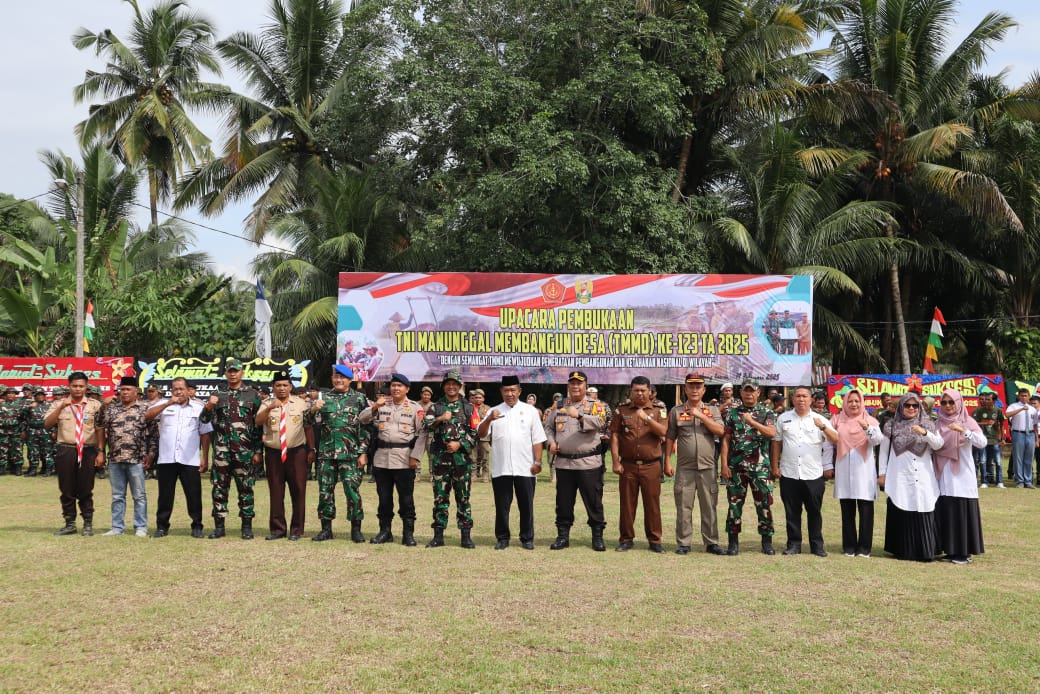 Polres Palas Mengikuti Upacara Pembukaan TMMD Ke-123 di Pintu Padang