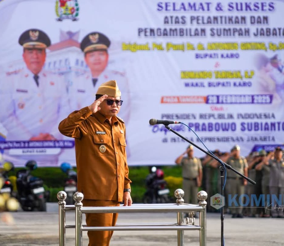 Wakil Bupati Karo Pimpin Apel Gabungan Perdana