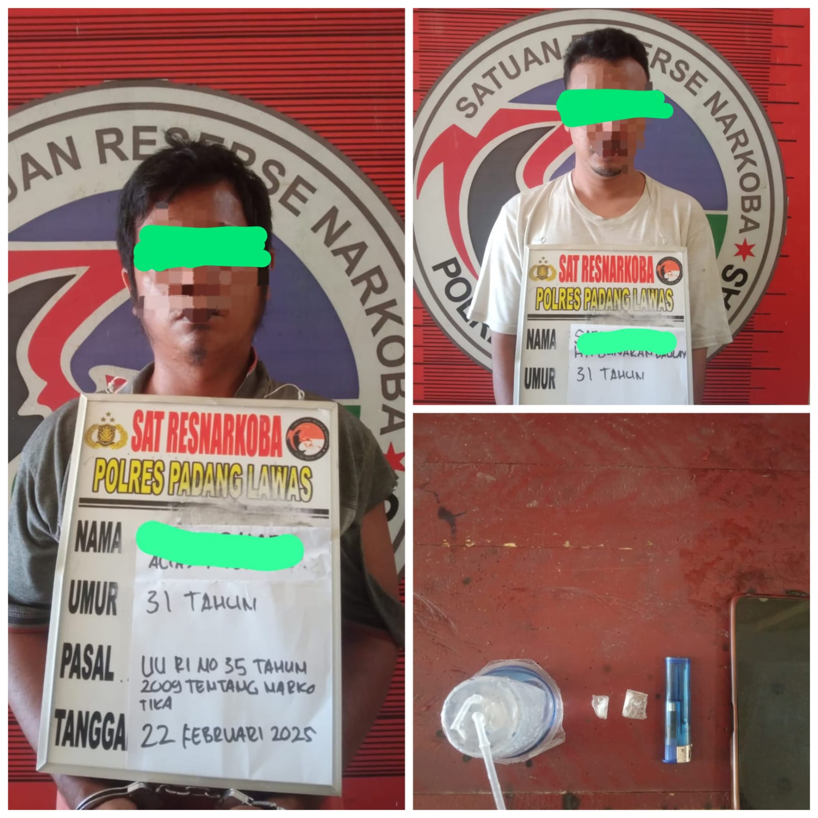 Seorang Pengedar dan Pengguna Narkoba Jenis Sabu di Boyong ke Sat Narkoba