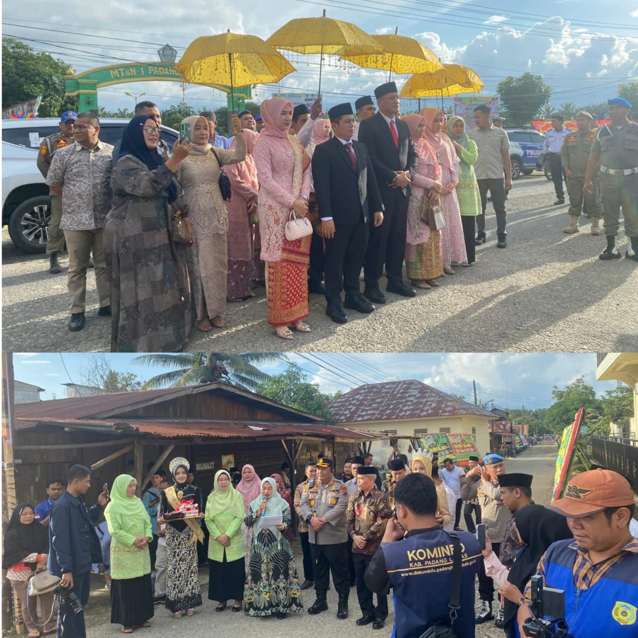 Polres Palas dan Forkopimda Sambut Kedatangan Bupati dan Wakil Bupati Sepulang Retreat di Magelang