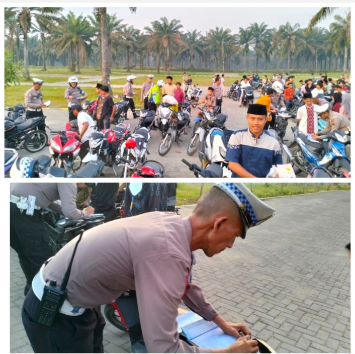 Dalih Remaja Asmara Shubuh,Akhirnya 56 Ranmor Diamankan Personel Gabungan Polres Sergai Dari Alun-alun.