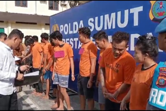 15 Penjahat Jalanan di Medan Sekitarnya Ditangkap, Ini Tampangnya