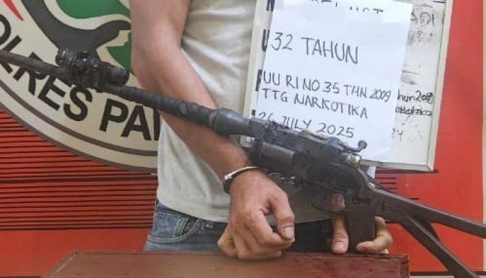 Pengedar Sabu Bersenpi di Sosa Julu Diringkus Satresnarkoba Polres Palas
