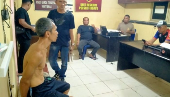 Dikejar Dari Dolok Merawan,Maling Sawit Bersenpi dan Sajam Diamankan Polsek Firdaus