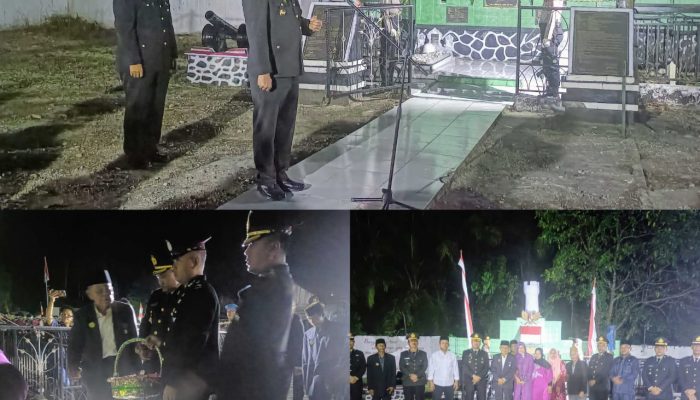 Kapolres Palas Pimpin Apel Penghormatan dan Renungan Suci Serta Tabur Bunga
