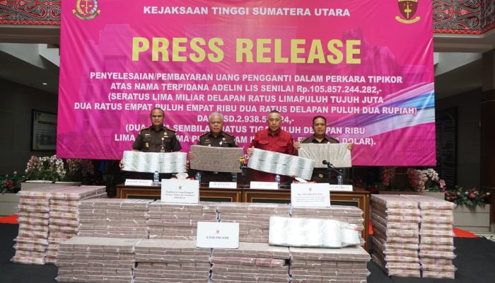 Terpidana Korupsi Pembalakan Liar Adelin Lis Bayar UP ke Kejati Sumut Senilai Rp 105,8 Miliar dan US$ 2,93 Juta