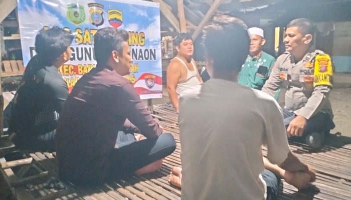 Bhabinkamtibmas Sambang sekaligus Pengecekan Satkamling