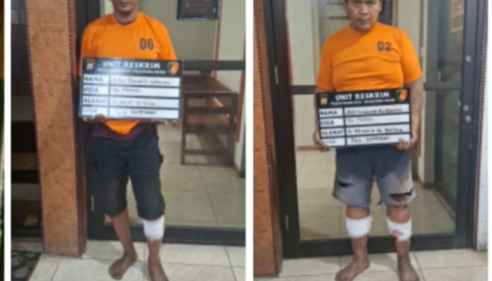 Pukul Polisi, Dua Pelaku Pencurian Rumah Ditembak Unit Reskrim Polsek Medan Area