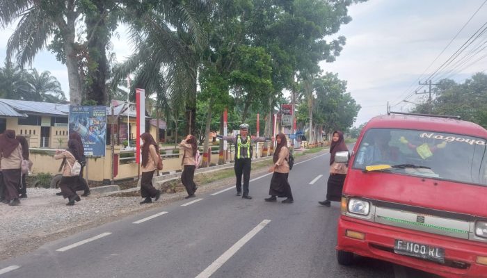 Satlantas Polres Padang Lawas Rutin Laksanakan PAM Padat Pagi