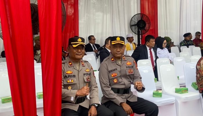 Polres Palas Hadiri Upacara HUT TNI ke-80, di Lapangan Merdeka Medan