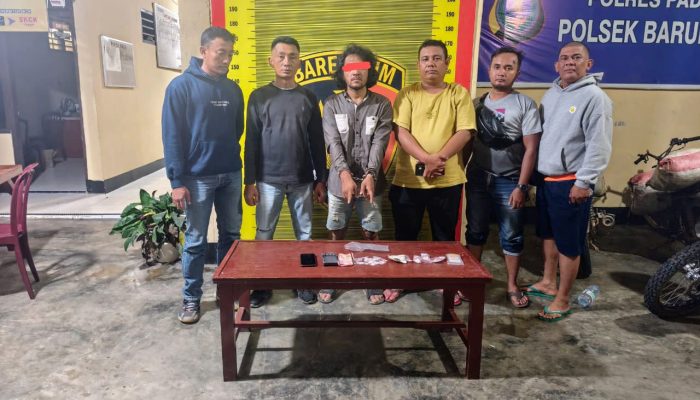 Polsek Barteng Bekuk Pengedar Sabu Bersama Barang Buktinya