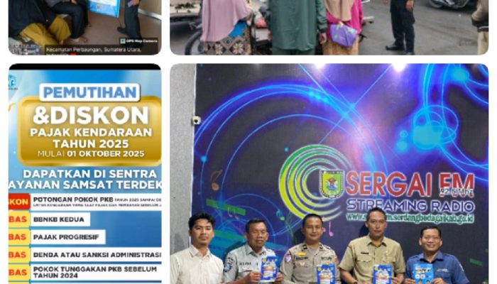 Gencar Sosialisasikan Pemutihan Pajak Ranmor,Sat Lantas Polres Sergai Siap Berikan Pelayanan Prima