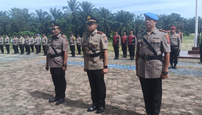 Kapolres Pimpin Upacara Pelantikan dan Sertijab Kabag Log, Kasat Intel, dan Kasi Propam Polres Palas
