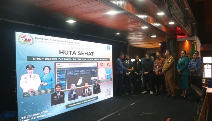 Upaya Percepatan Penurunan Stunting di Taput, Bupati JTP Launching Aplikasi “HUTA SEHAT”