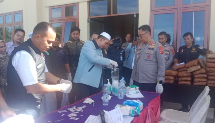 Ketua BSPPL Hadiri Pemusnahan Barang Bukti Narkoba di Polres Palas